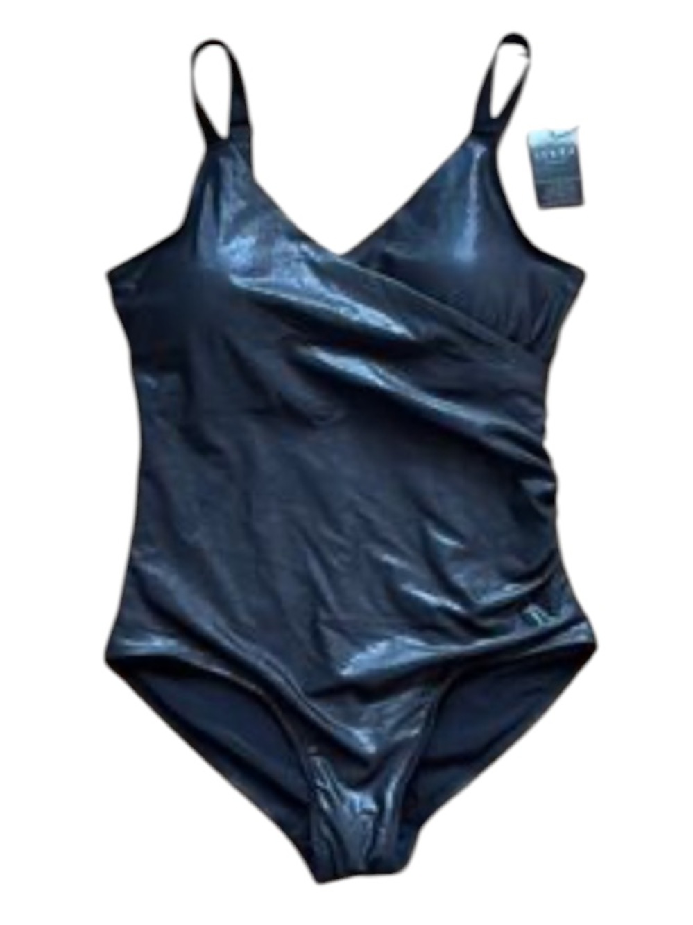 New Serra metallic black one piece swimsuit XL